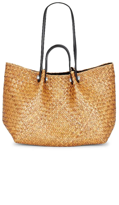 ALLSAINTS Allington Straw Tote in Neutral