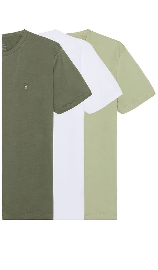 ALLSAINTS Brace 3 Pack Tee in Olive