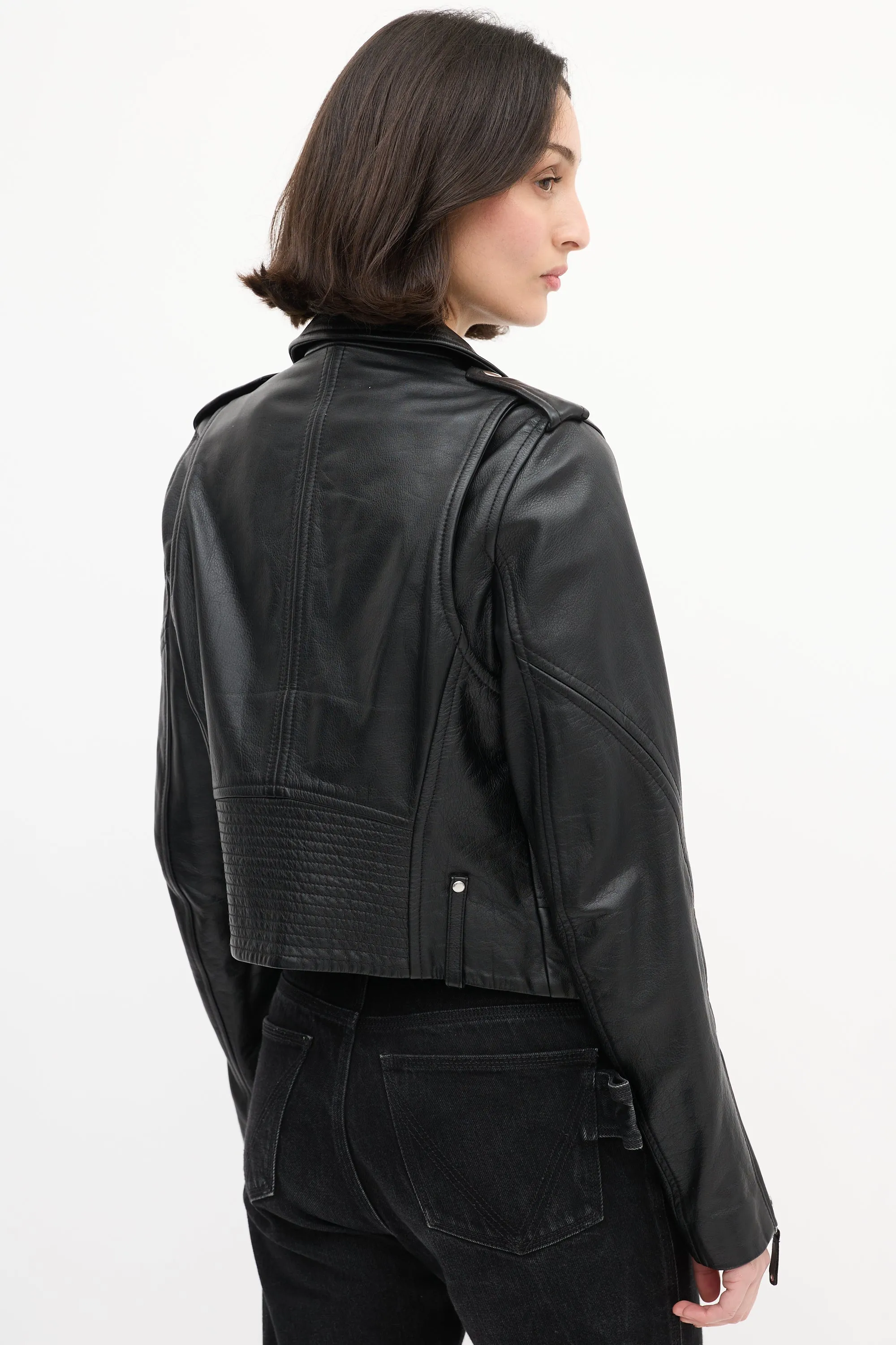 Black Leather Biker Jacket