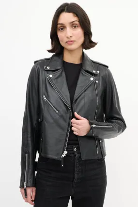 Black Leather Biker Jacket