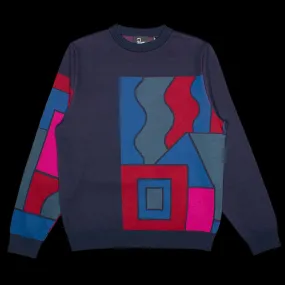 Blocked Landscape Knitted Pullover