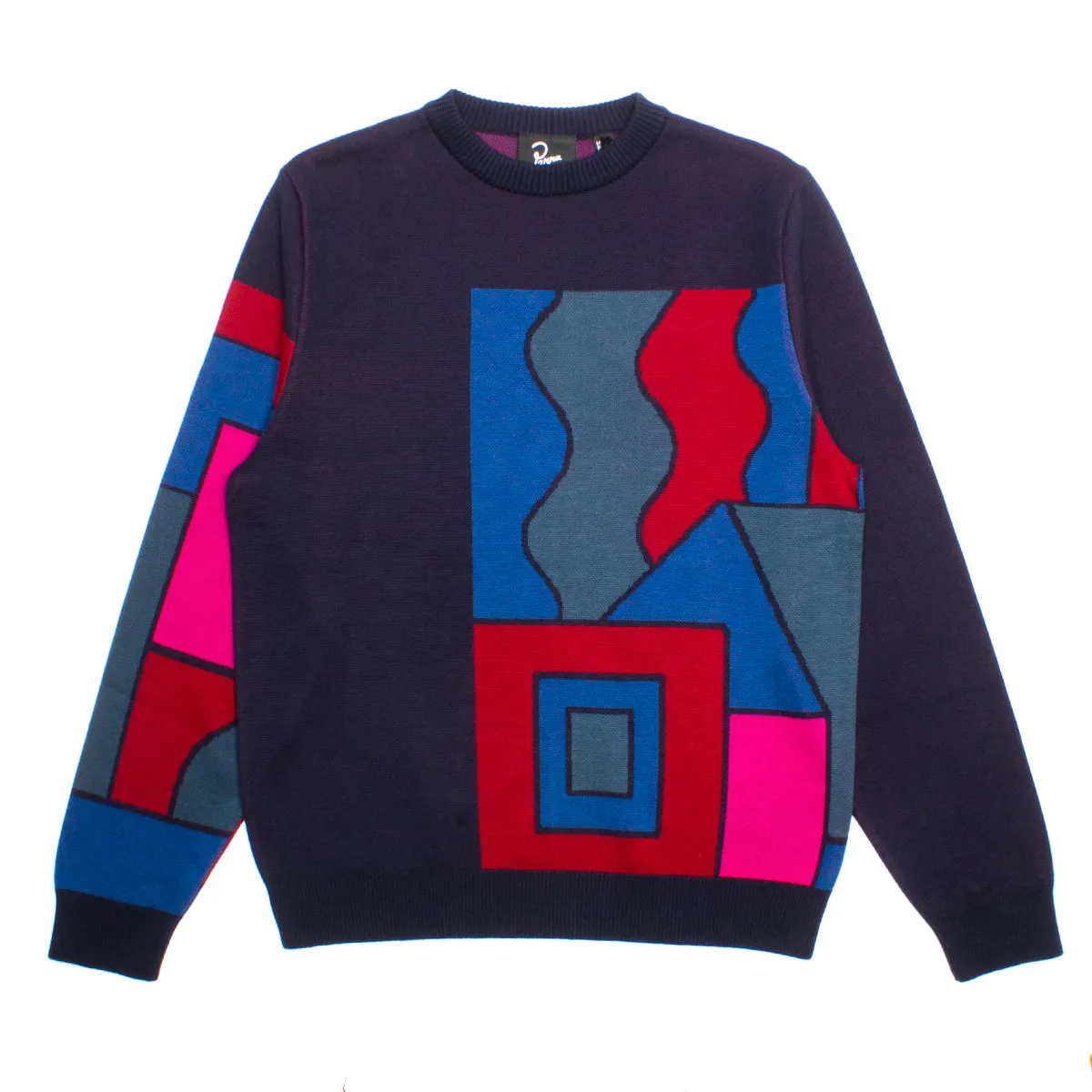Blocked Landscape Knitted Pullover