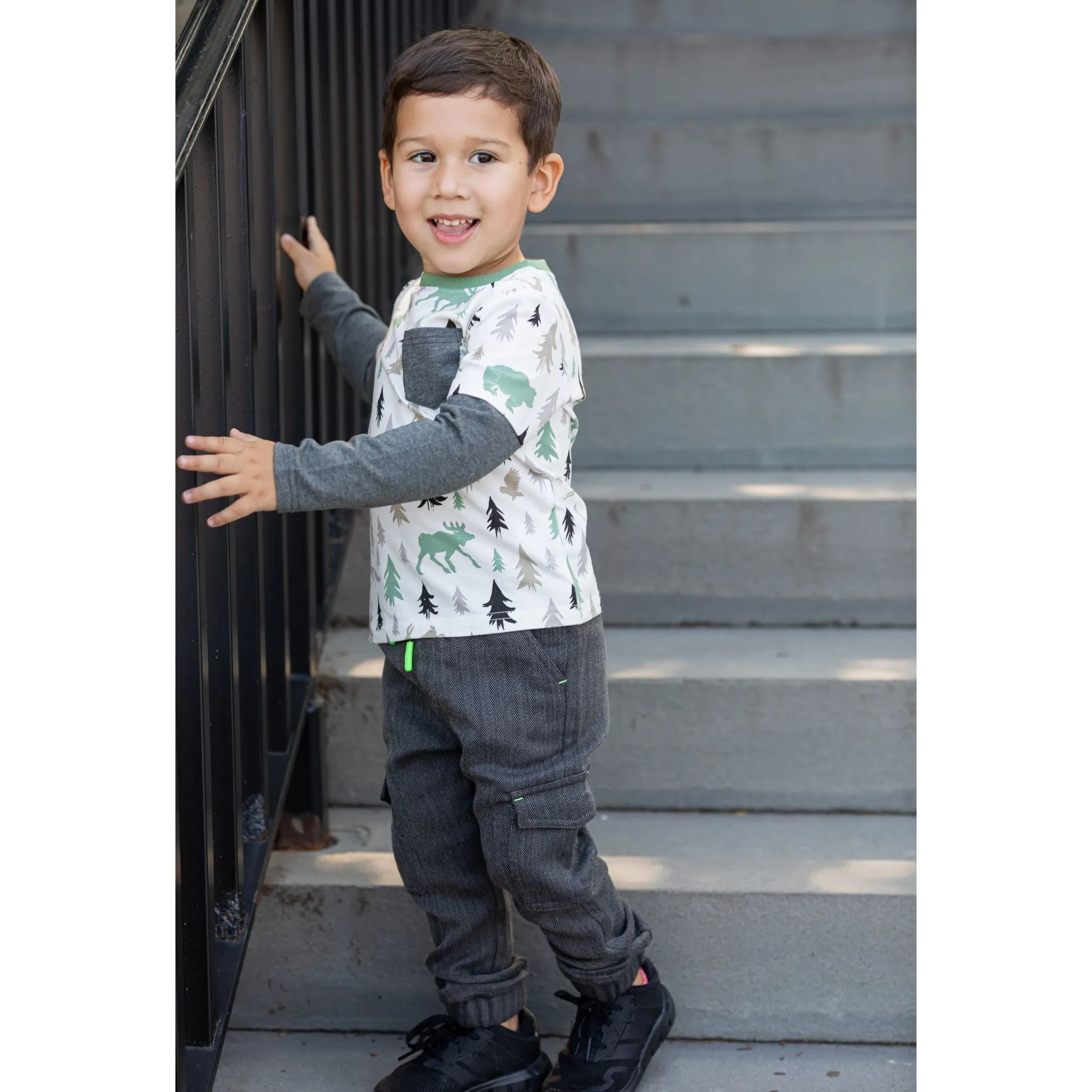Boys Forest Vibes Pocket Tee