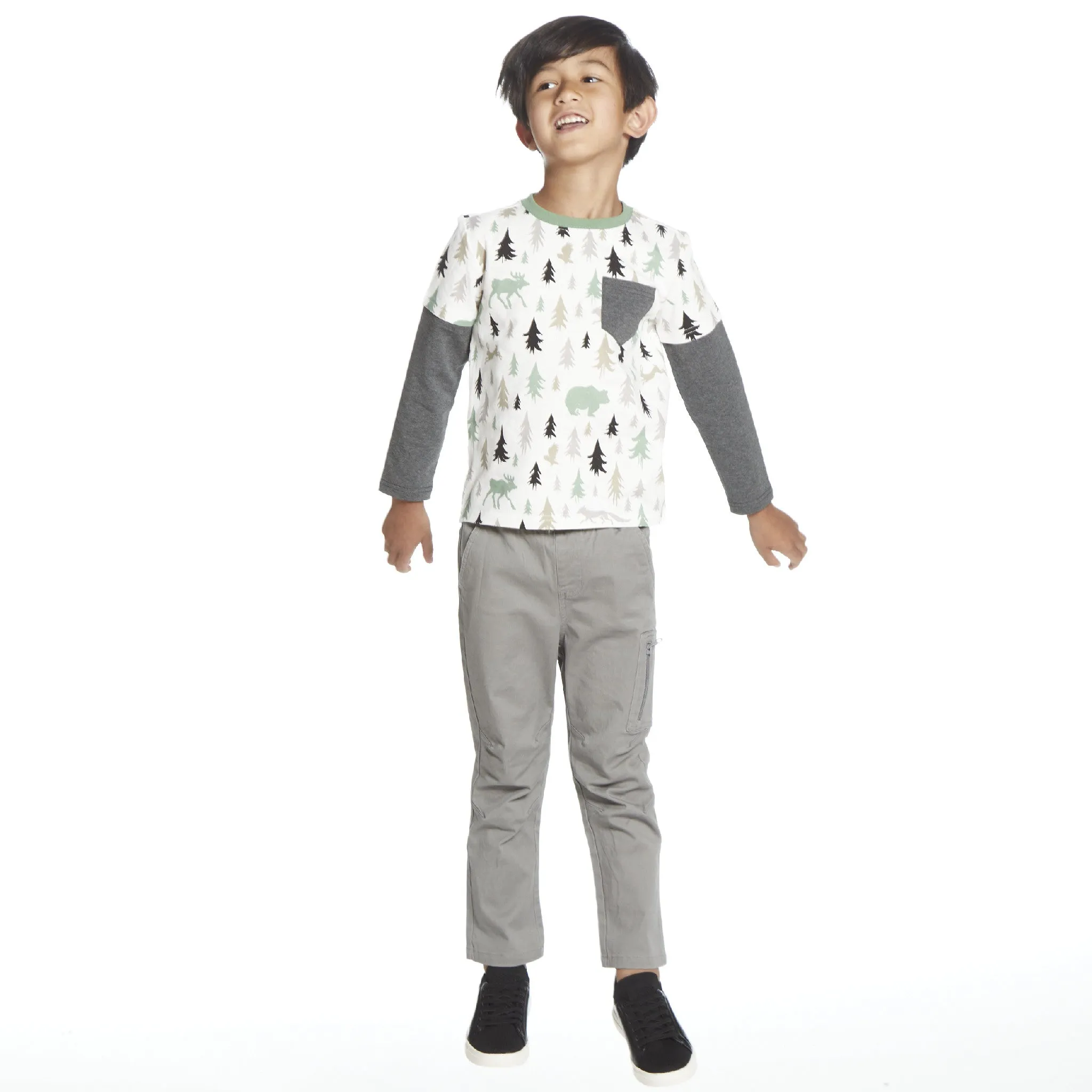 Boys Forest Vibes Pocket Tee