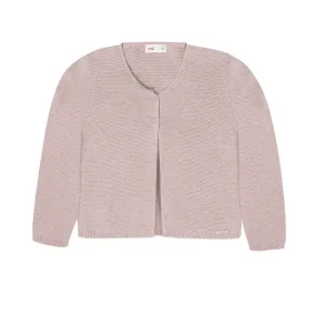 Cardigan garter stitch - old rose