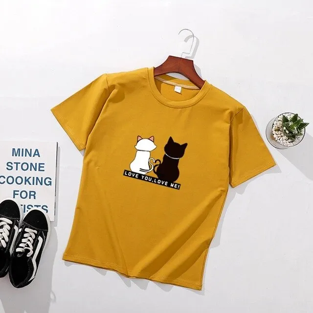 Cats Print Women T-shirts
