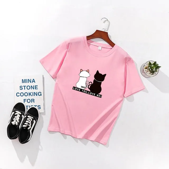 Cats Print Women T-shirts