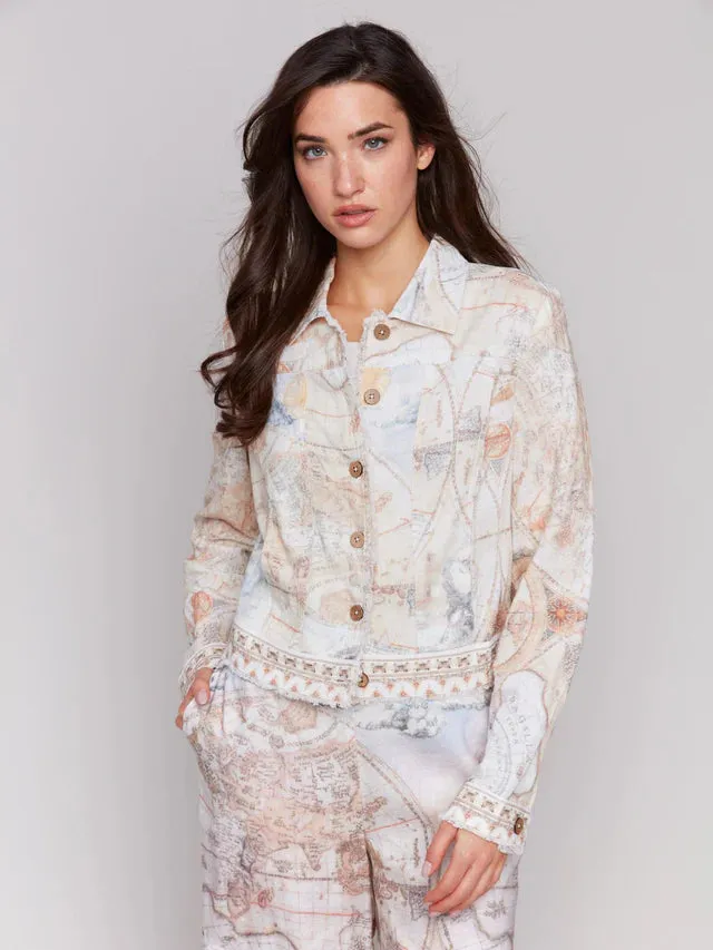 Charlie B Linen Blend Jacket - C6199 Atlas