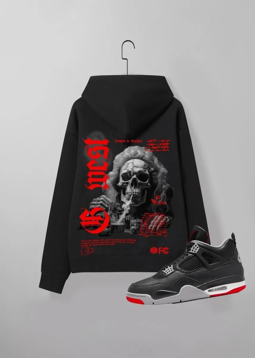 G West Smoke Skull Hoodie Without Cross : Gwhlhd9035 - 1 Colors