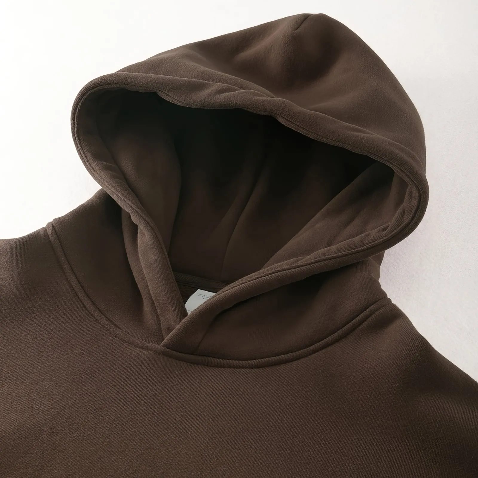 Oversized Solid Fleece Pullover Hoodie