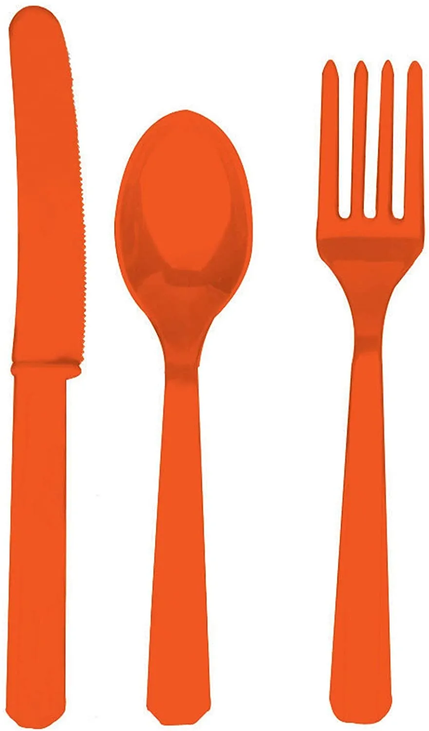 Plastic Cutlery Assorted - Orange Peel