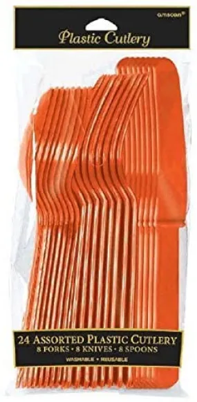 Plastic Cutlery Assorted - Orange Peel