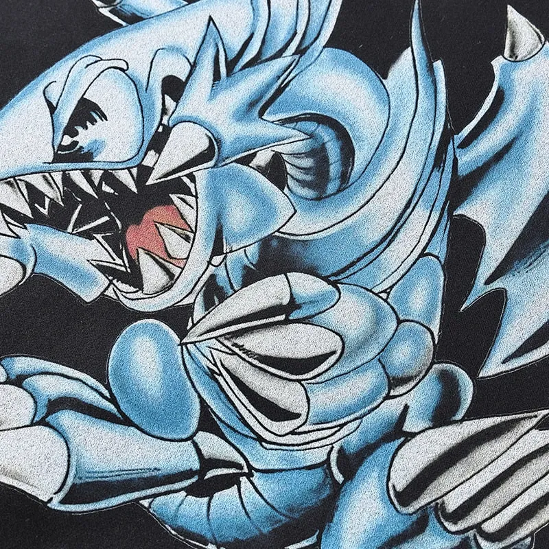 "BLUE EYES" - Yu-Gi-Oh!  Anime Oversized Hoodie