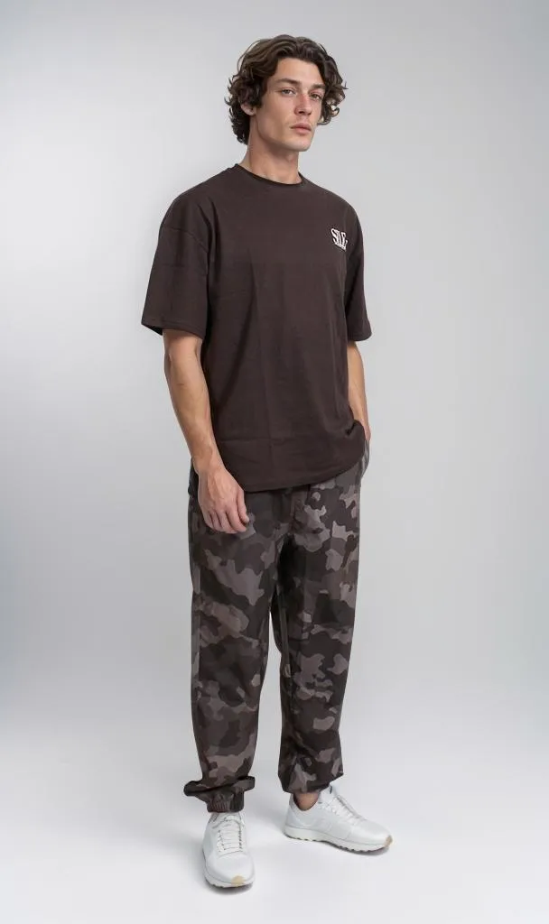 R207702 - Graphic Printed Oversized T-Shirt - Black