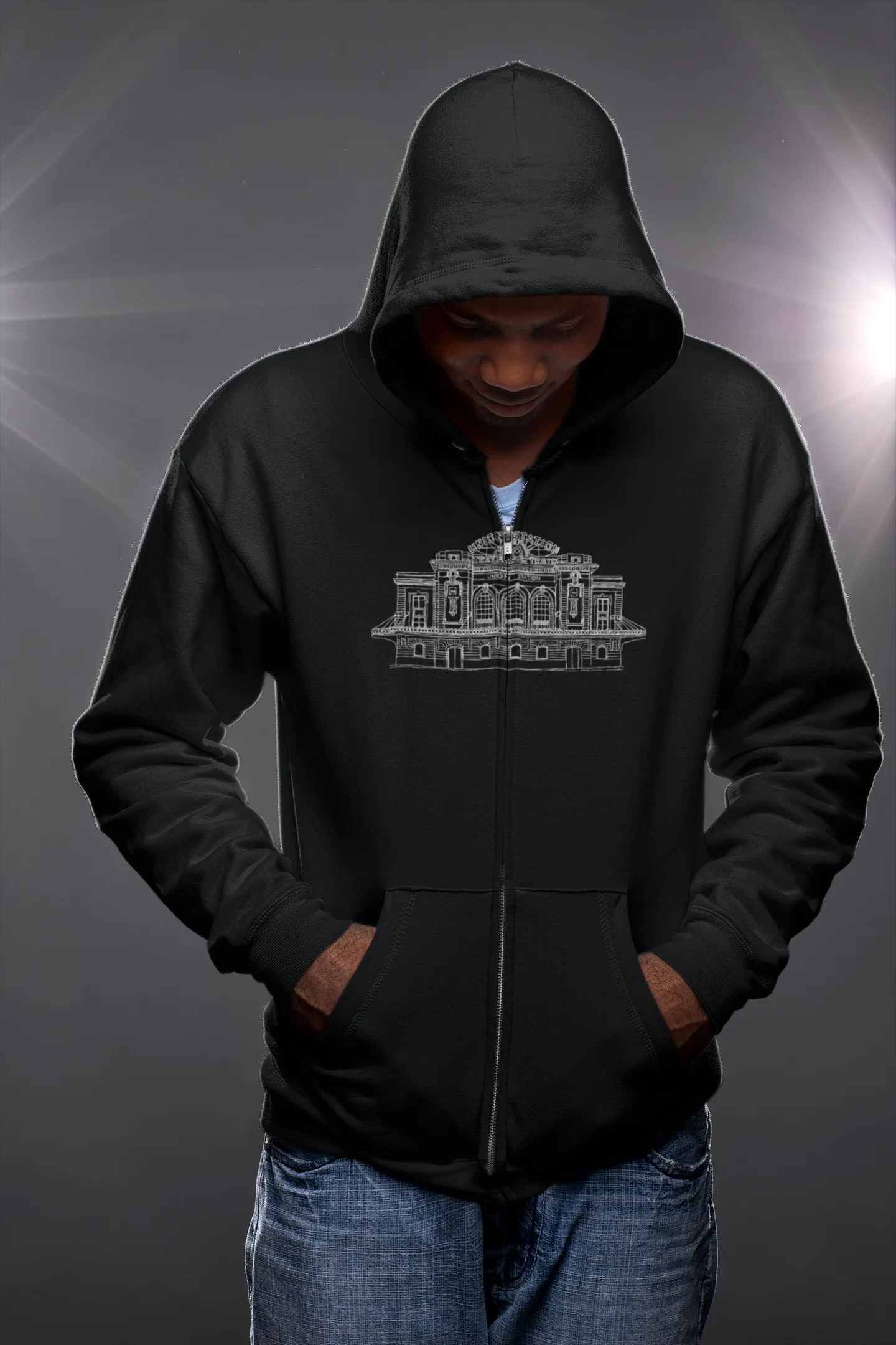 Union Station Denver - Unisex Heavy Blend™ Full Zip Hooded Sweatshirt