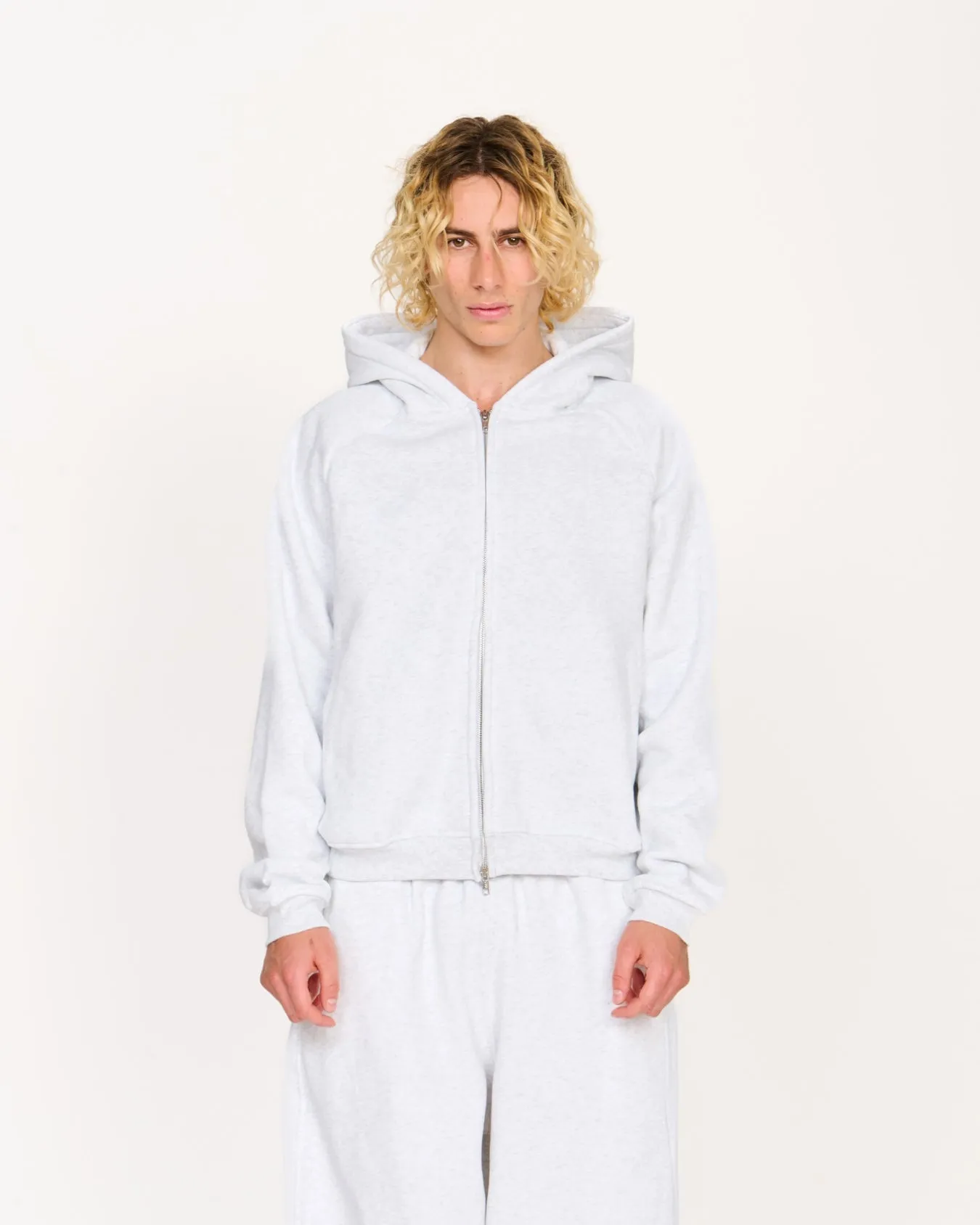 Zip Up Hoodie (Marle White)