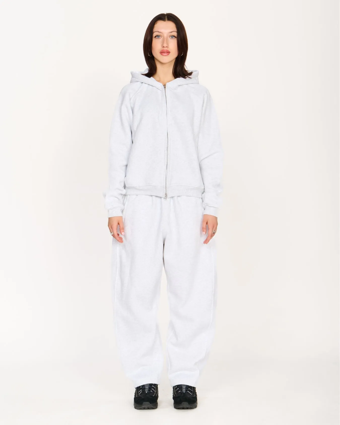 Zip Up Hoodie (Marle White)